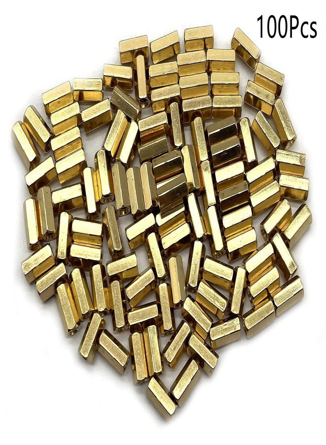 NACX M3 x 10mm Brass Straight PCB Pillar, Female Threaded Brass Hex Standoff Pillar Spacer, 100Pcs - Image 5